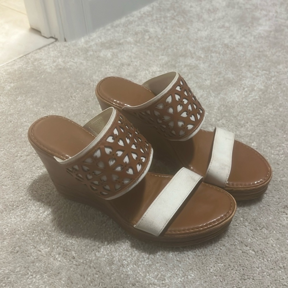 Italian leather wedges